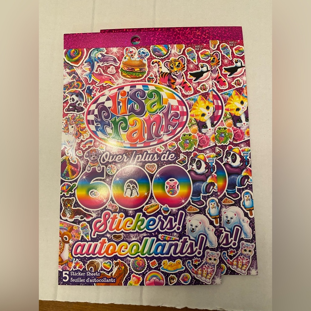Lot of 2 - Lisa Frank 600 Stickers Booklet